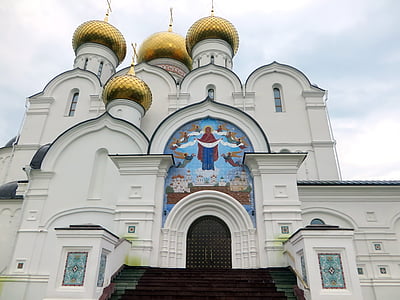 Yaroslav, Cathedral, veranda, žiarovky, ikona, Ruská katedrála, pravoslávna