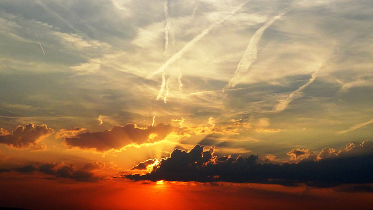 naplemente, Sky, nap, felhők, természet, nem az emberek, a természet szépsége