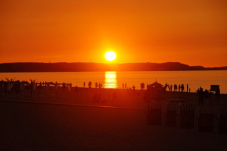 Sonnenuntergang, Meer, 'Nabend, Strand, Romantik