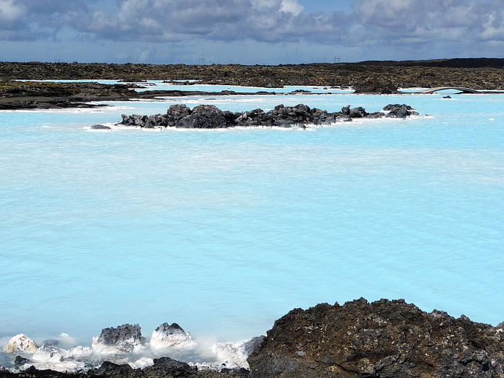 Blue lagoon Islandii, niebieski, Islandia