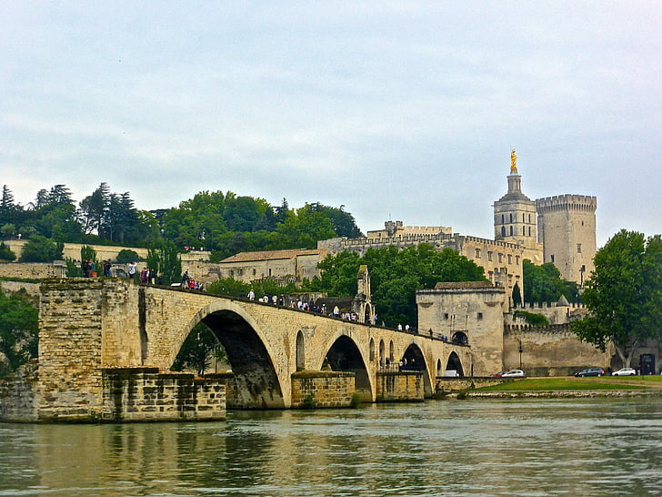 Pont avignon, Jembatan, abad pertengahan, Monumen, Landmark, Warisan, Sejarah
