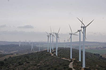 mlýn, vítr, větrný mlýn, krajina, obnovitelné zdroje energie, větrné mlýny, barvení