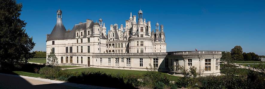 Zamek chambord, Zamek, krajobraz, Architektura, Francja, budynek, Francuski