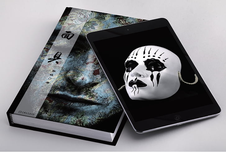 マスク, 謎, 危険, 技術, デジタル タブレット