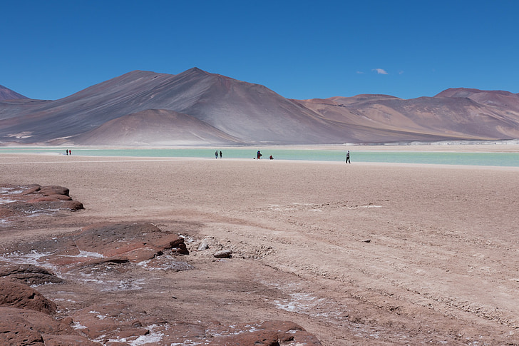 Chile, Laguna, Sand, See, chilenische, vulkanische, Landschaft
