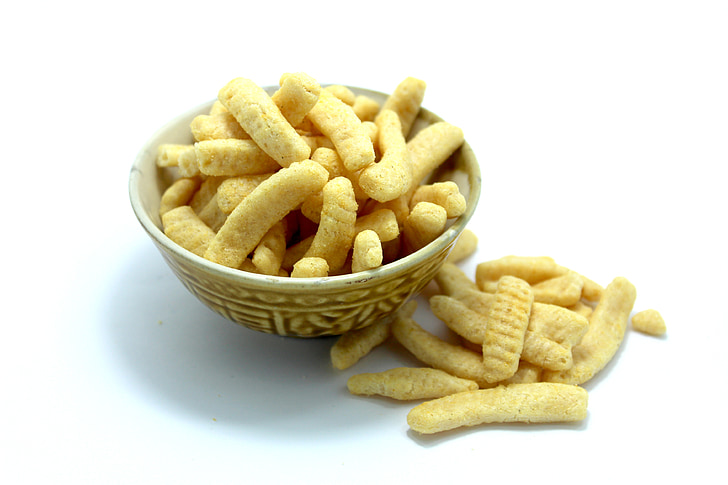 chip, crisp, pack, snack, bowl, tureen, isolated