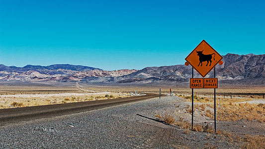 Nevada, Amerikai Egyesült Államok, luning, város, kék, Sky, száraz
