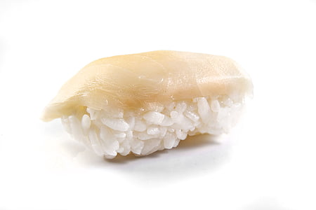 бяло, риба, nigiri, суши, суров, ориз, храна