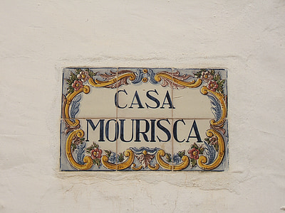 Portugal, kuća, vrata ime, uređena, znak, Naslovnica, dekoracija