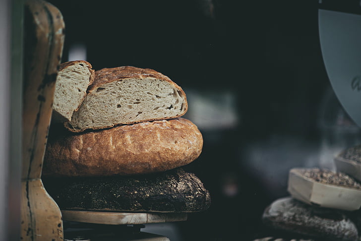 closeup, photography, cooked, bread, food, bake, bakery