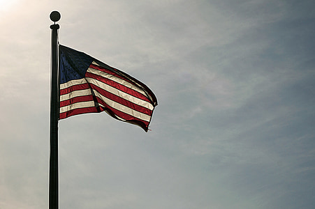 patriottische, vlag, Amerikaanse, nationale, symbool, Dom, rood