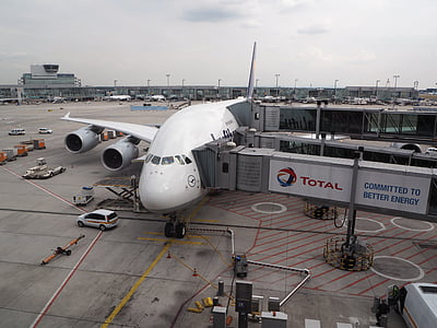 A380, pesawat, pesawat, perjalanan, Jerman, udara, transportasi