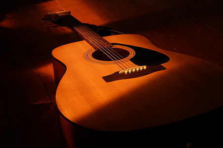 chitarra, musica, strumento