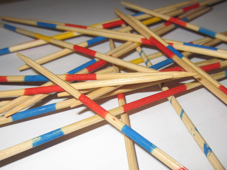 mikado, wooden sticks, bars, chopsticks, play, pattern
