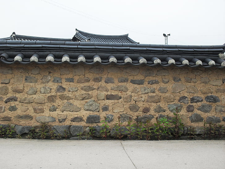 Hanok, Kórejská republika, nízka, tradičné stavebné, Hanok village, Korean Tradičné, domy