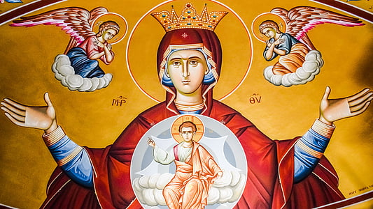 Fecioara Maria, Regina cerului, iconografie, religie, ortodoxe, Biserica, creştinism