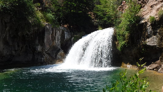 Wasserfall, Natur, im freien, Wasser, Bewegung, keine Menschen, Schönheit in der Natur