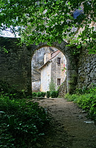 Francia, Dordogne, Périgord, Fortaleza de hacia reignac, Castillo, estructura construida, exterior del edificio