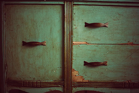 armoire, tiroirs, meubles, en bois, vieux, Vintage