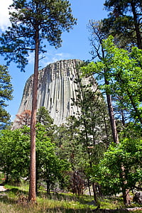 Devils tower, Wyoming, monument, nationale, duivels, steen, monoliet