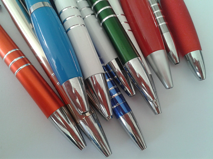 bolígrafs, colors, d'escriure, prendre notes, l'escola, lliçons, Notes