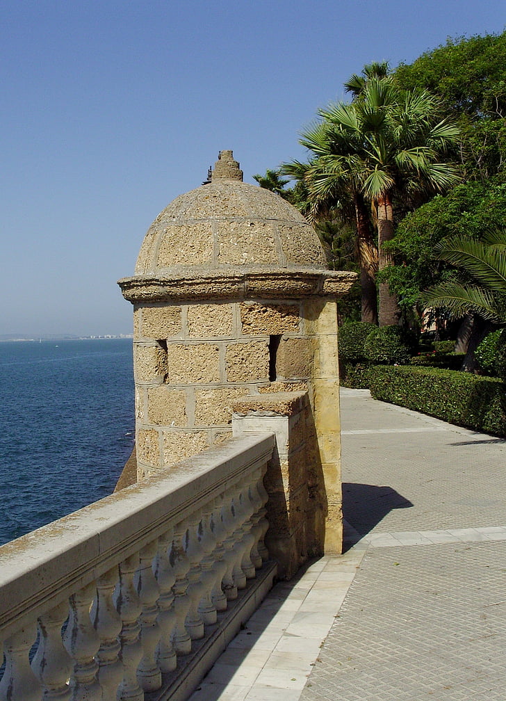 Cádiz, España, piedra, viajes, vertedero, defensa