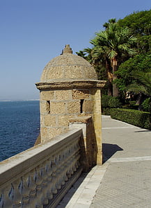 Cadiz, Spanyolország, kő, utazás, gát, védelem
