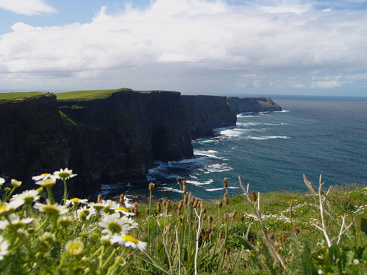 Írország, tengerpart, táj, rock, természet, eltelt, sziklás part