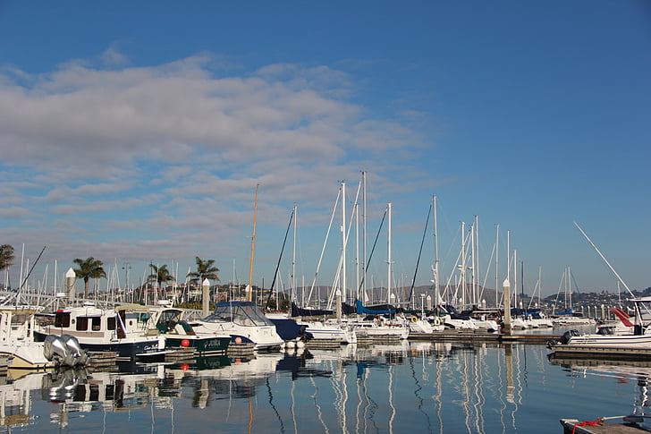 sejlsport, Harbor, Dock, havet, port, båd, Ocean