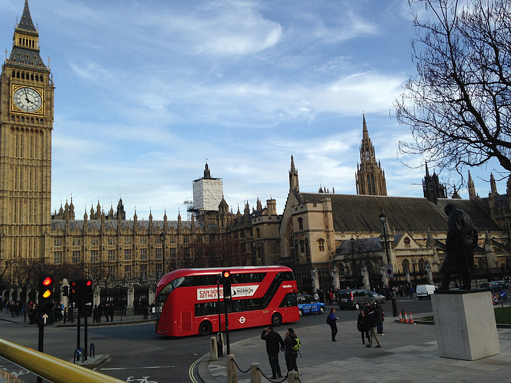England, London, Storbritannia, Street, rød buss