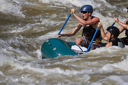 rafting, rapids, river, water, sport, landscape, whitewater