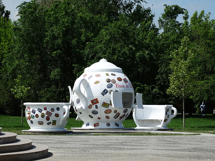 tēja, tējkanna, kauss, parks, Bukareste, IOR