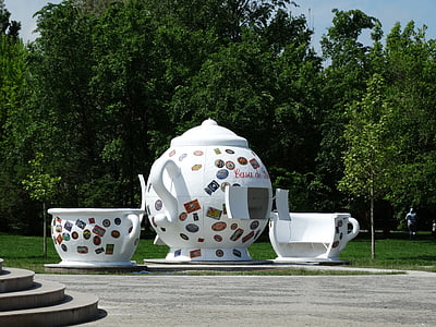 arbata, virdulys, puodelis, parkas, Bukareštas, ior