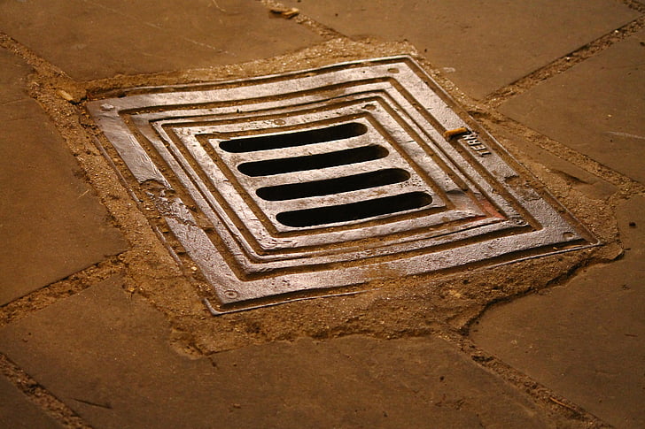 Manhole, lỗ, sàn nhà, Via, đá, cống, đường