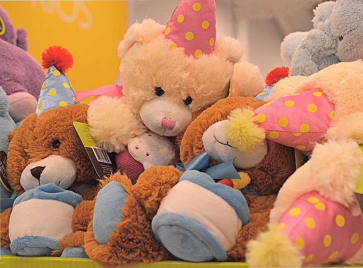 animales de peluche, juguetes, Teddy, oso de, felpa, lindo, infancia