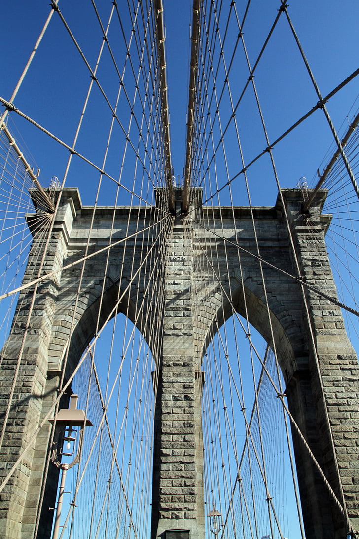 Puente de Brooklyn, nueva york, puente, Manhattan, arquitectura, punto de referencia