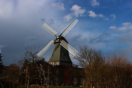 windmill, mill, turn, building