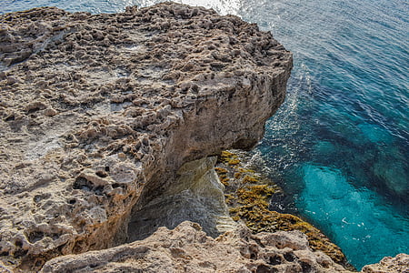 cliff, rock, sea, water, clear, transparent, turquoise