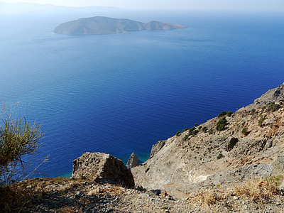 mar, Ilha, Costa, Creta, oceano, paisagem