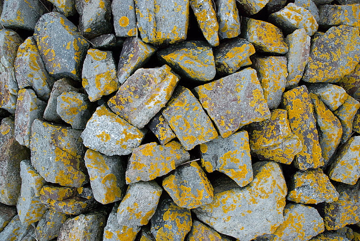 камъни, тъкат, структура, жълто зелени, разваляне, фон, Северно море