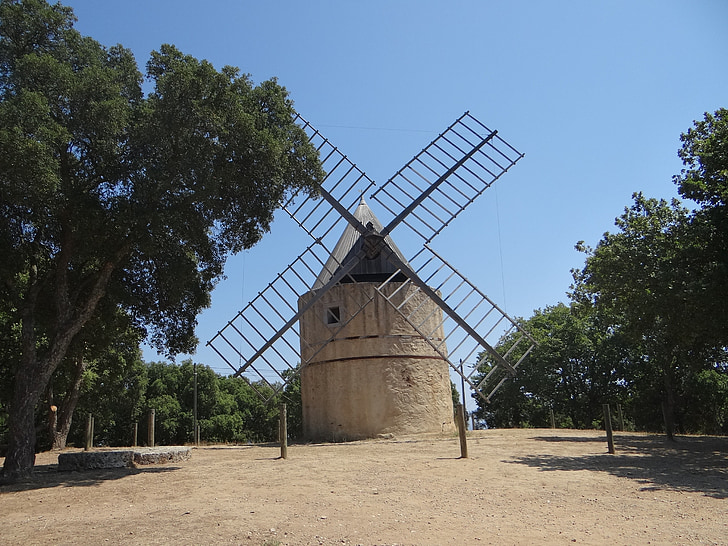 mill, windmill, wings, old, grain, architecture, calm