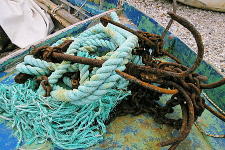 seafaring, anchor, harness lines, rope, holiday, maritime, boot
