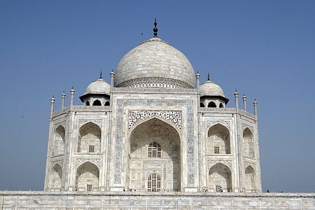 Taj mahal, de la UNESCO, maravilla del mundo, mármol blanco, Monumento, Memorial, arquitectura