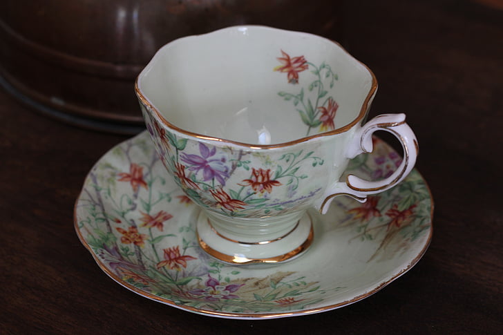teacup, Trung Quốc, ly, trà, teacups, nước giải khát, Vintage
