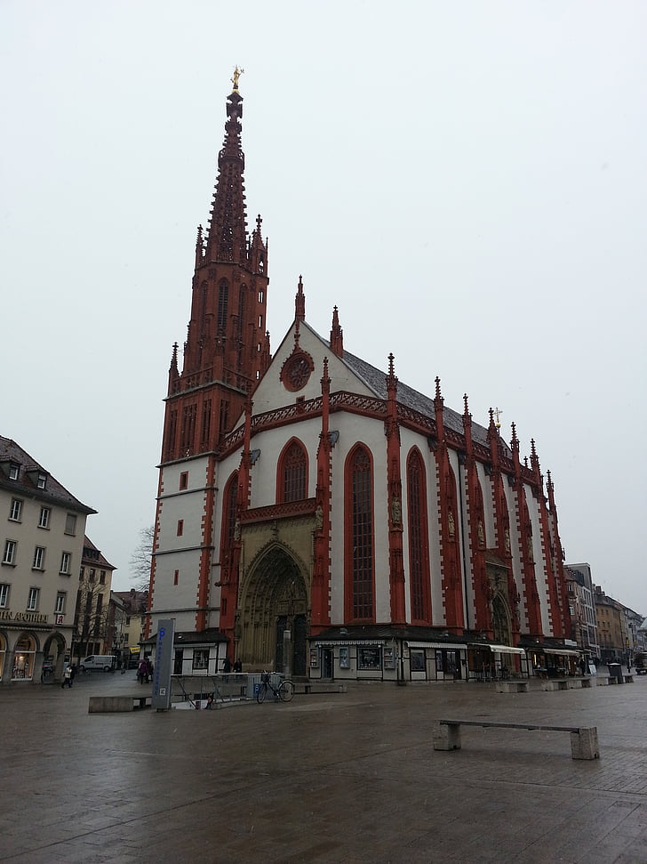 Kościół, Dom, Dom modlitwy, Würzburg, atrakcje turystyczne, punkt orientacyjny, budynek