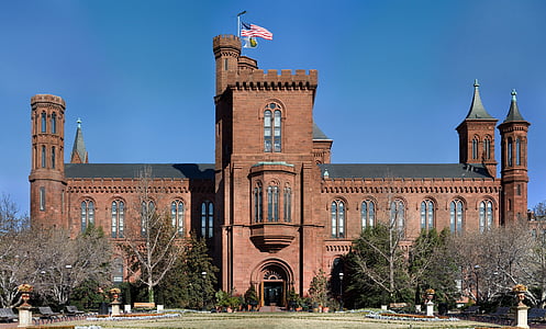 Smithsonian, Institut, Washington, Spojené státy americké, kámen postavený dům, cihly, Spojené státy americké