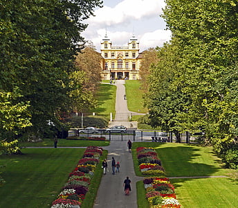 Ludwigsburg, Niemcy, zawarta w ulubionych, domek myśliwski, Badenia Wirtembergia, Park, blühendes barokowy, Zamek