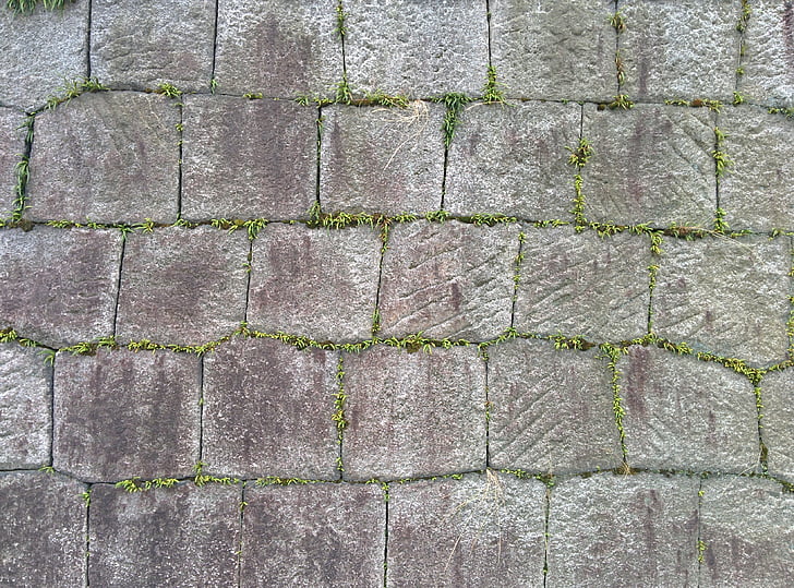 piedra, pared, antiguo, textura, gris, bloque, exterior