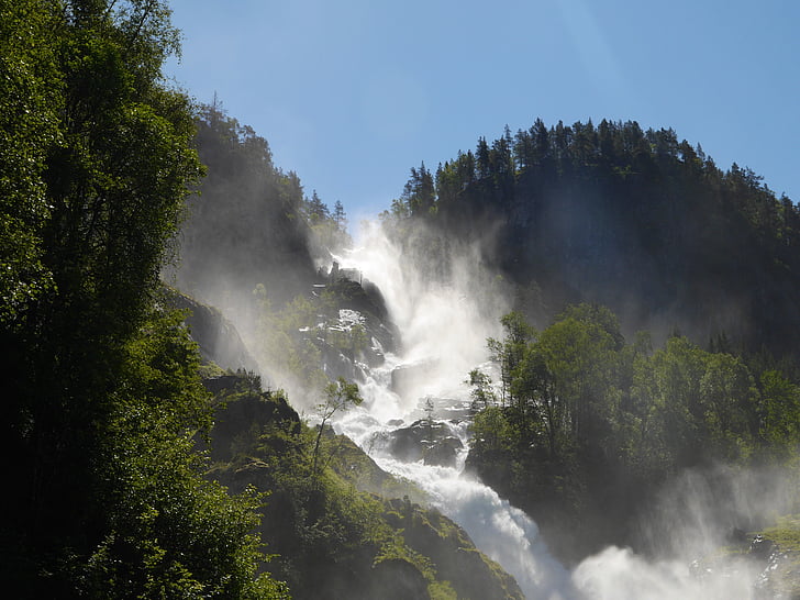 cascata, fiume, acqua, natura, paesaggio, diretta streaming, roccia