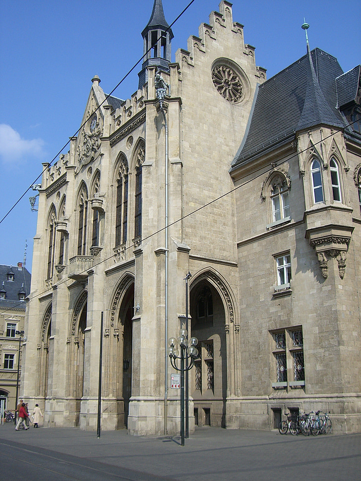 Erfurt, Câmara Municipal, Historicamente, edifício, centro da cidade, histórico da Câmara Municipal, fachada